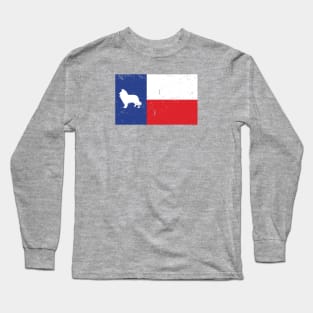 Texas flag, Lone Star State, Lone star flag, Collie, Star Long Sleeve T-Shirt